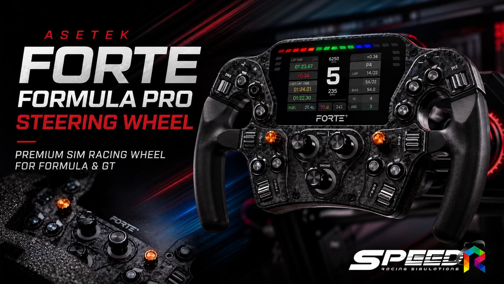 Asetek Forte Formula Pro Steering Wheel Review: A Sim Racing Wheel with a Display for Formula-Style Racing