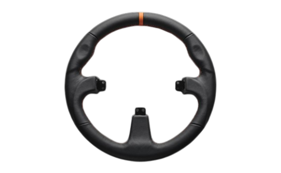 ADD-ON ROUND BLACK LEATHER RIM